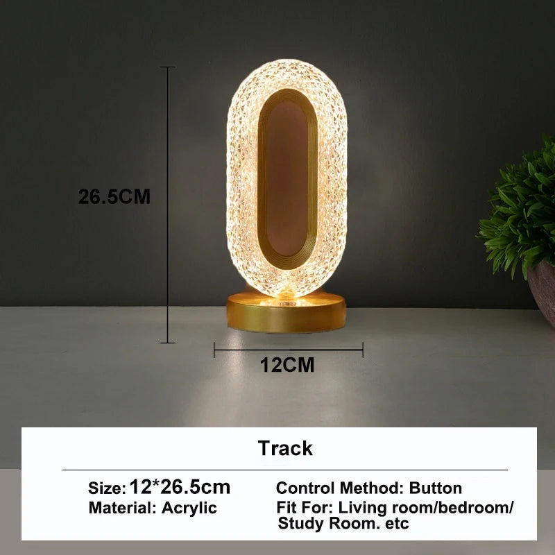 Lámpara Luna Cristal 3D LED