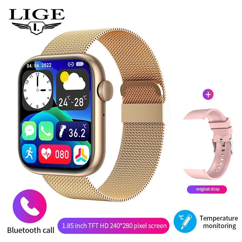 Smartwatch Mujer Bluetooth Llamadas Pantalla Táctil Impermeable