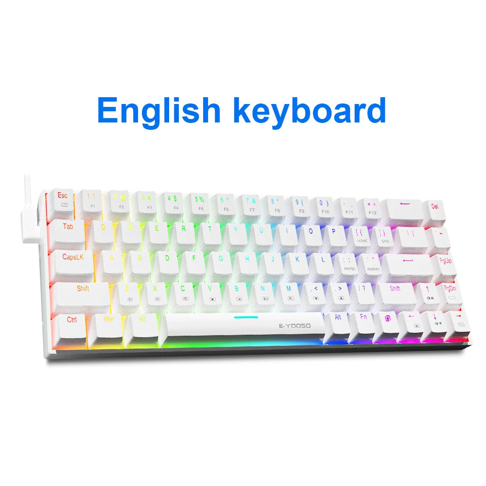 E-YOOSO Z686 RGB Mechanical Gaming Keyboard - 68 Keys - Hot Swap Red Switch - zyntrixe