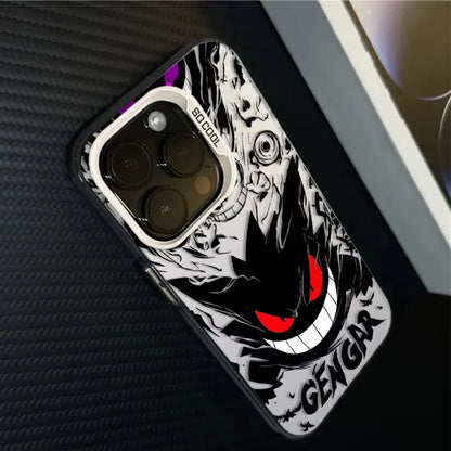 Funda Pokémon Gengar para iPhone - Diseño Esmerilado Bordes Silicona Antipolvo