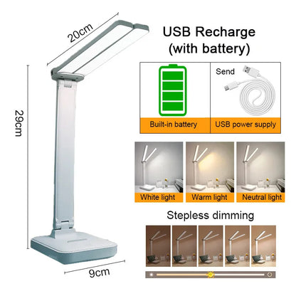 Lámpara Escritorio LED Regulable USB Recargable