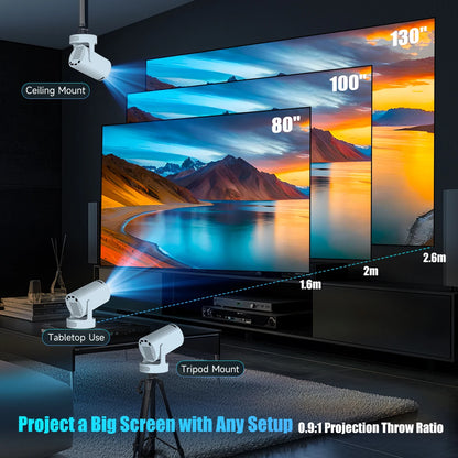 Magcubic HY300 Pro+ Android 14 Projector - 8000 Lumens 720P Portable Home Cinema