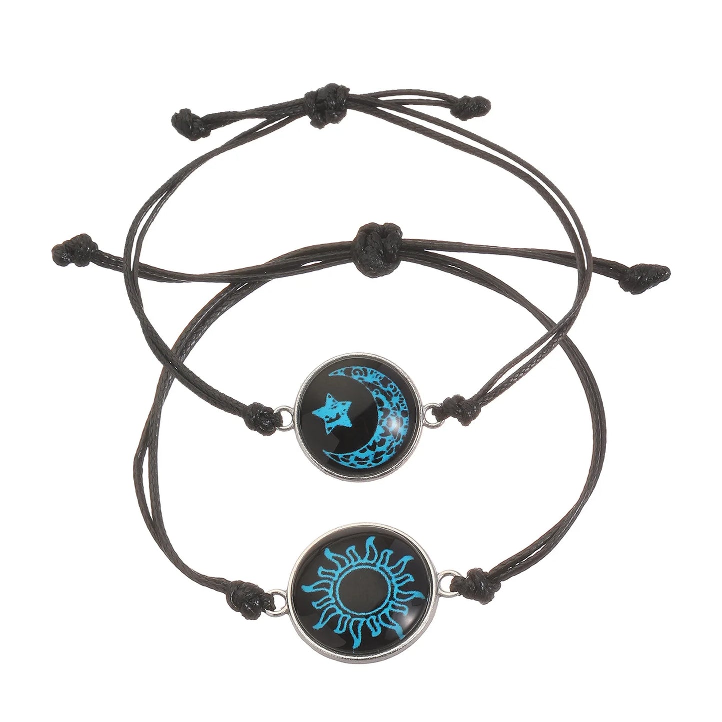 Luminous Sun & Moon Couple Bracelets - Matching His & Hers Jewelry Set - zyntrixe