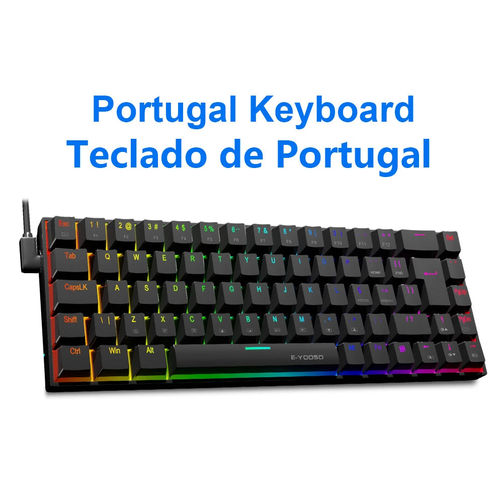 E-YOOSO Z686 RGB Mechanical Gaming Keyboard - 68 Keys - Hot Swap Red Switch - zyntrixe