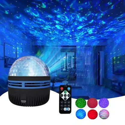 LED Starry Night Sky Projector Aurora USB Remote Control RGB Galaxy Light 7 Modes for Home Bedroom Game Room Party Decoration - zyntrixe