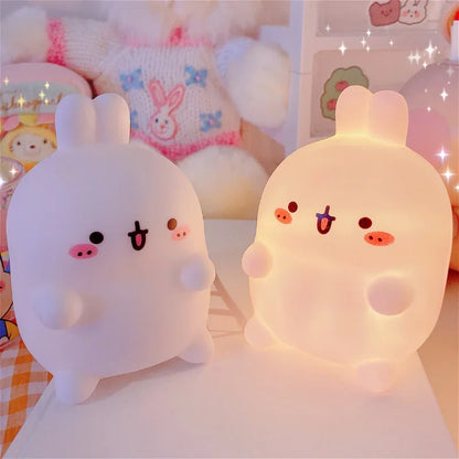 Lámpara de Mesa LED Diseño Conejo - Luz Nocturna Decorativa para Dormitorio