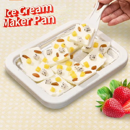 Máquina para Hacer Helados Enrollados con 2 Espátulas - Ice Cream Roll Maker