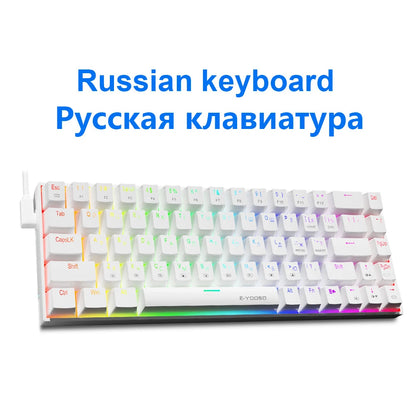 E-YOOSO Z686 RGB Mechanical Gaming Keyboard - 68 Keys - Hot Swap Red Switch - zyntrixe