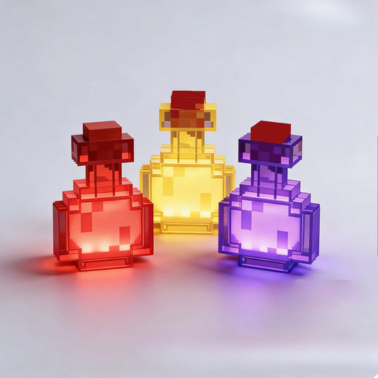 Mini MC Game Night Light Change Color Liquid Medicine Bottle Model Type C Rechargeable Game Room Atmosphere Decoration Toy Gift