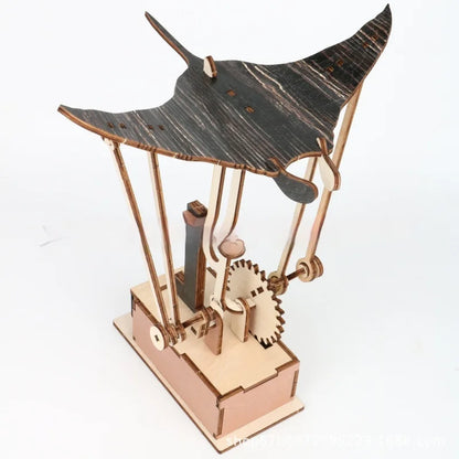 Mantarraya Biónica Eléctrica de Madera - Ornamento Decorativo Hecho a Mano