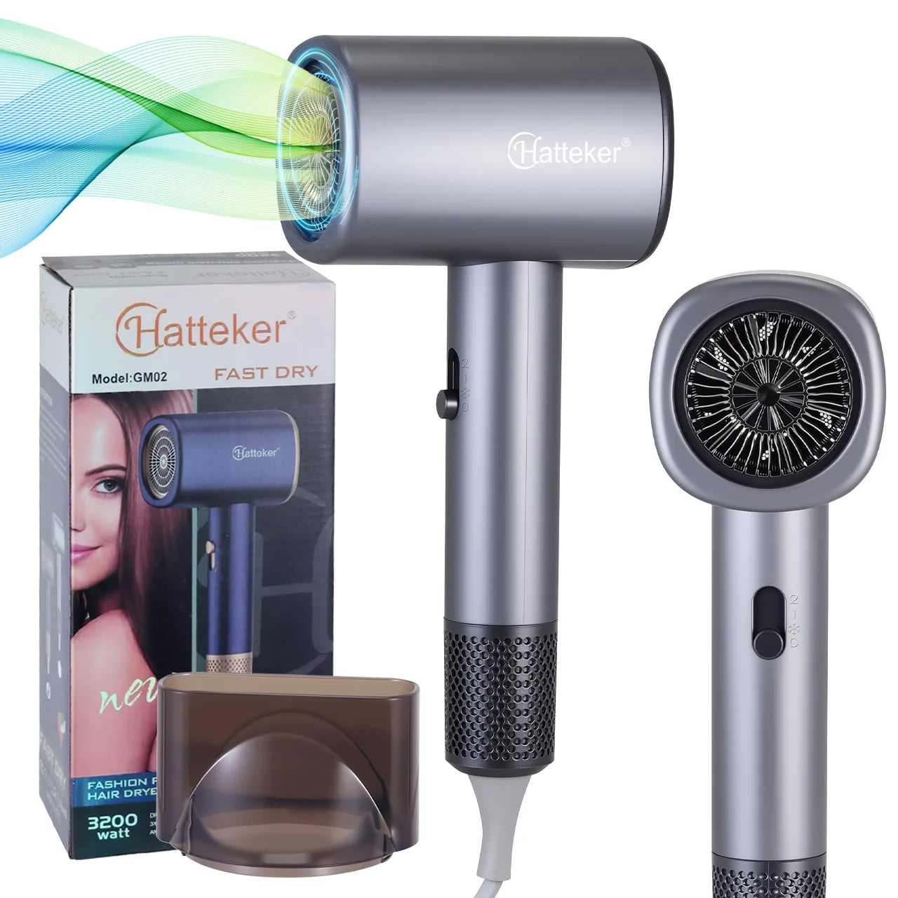 Secador de Pelo Profesional Surker 2000W - 6 Niveles de Temperatura - zyntrixe