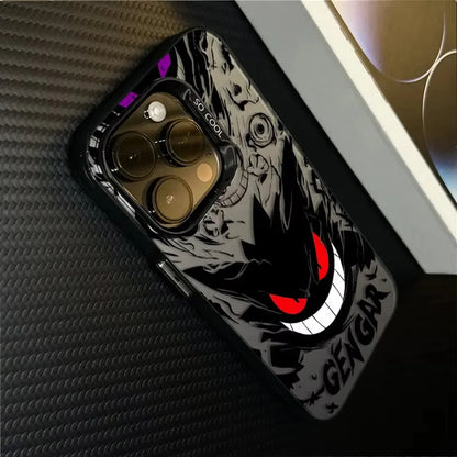 Funda Pokémon Gengar para iPhone - Diseño Esmerilado Bordes Silicona Antipolvo