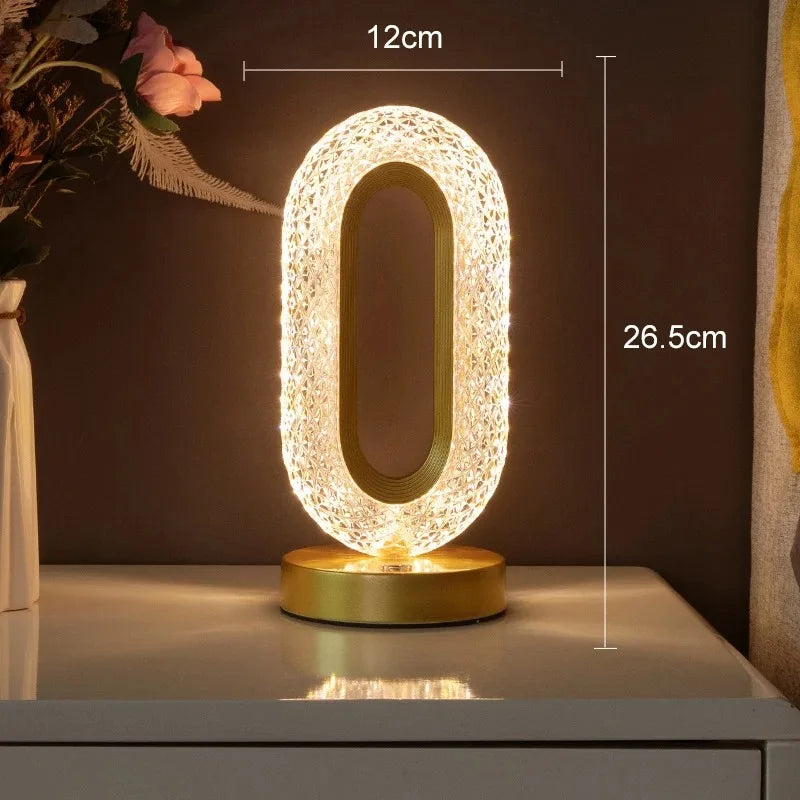 Lámpara Luna Cristal 3D LED