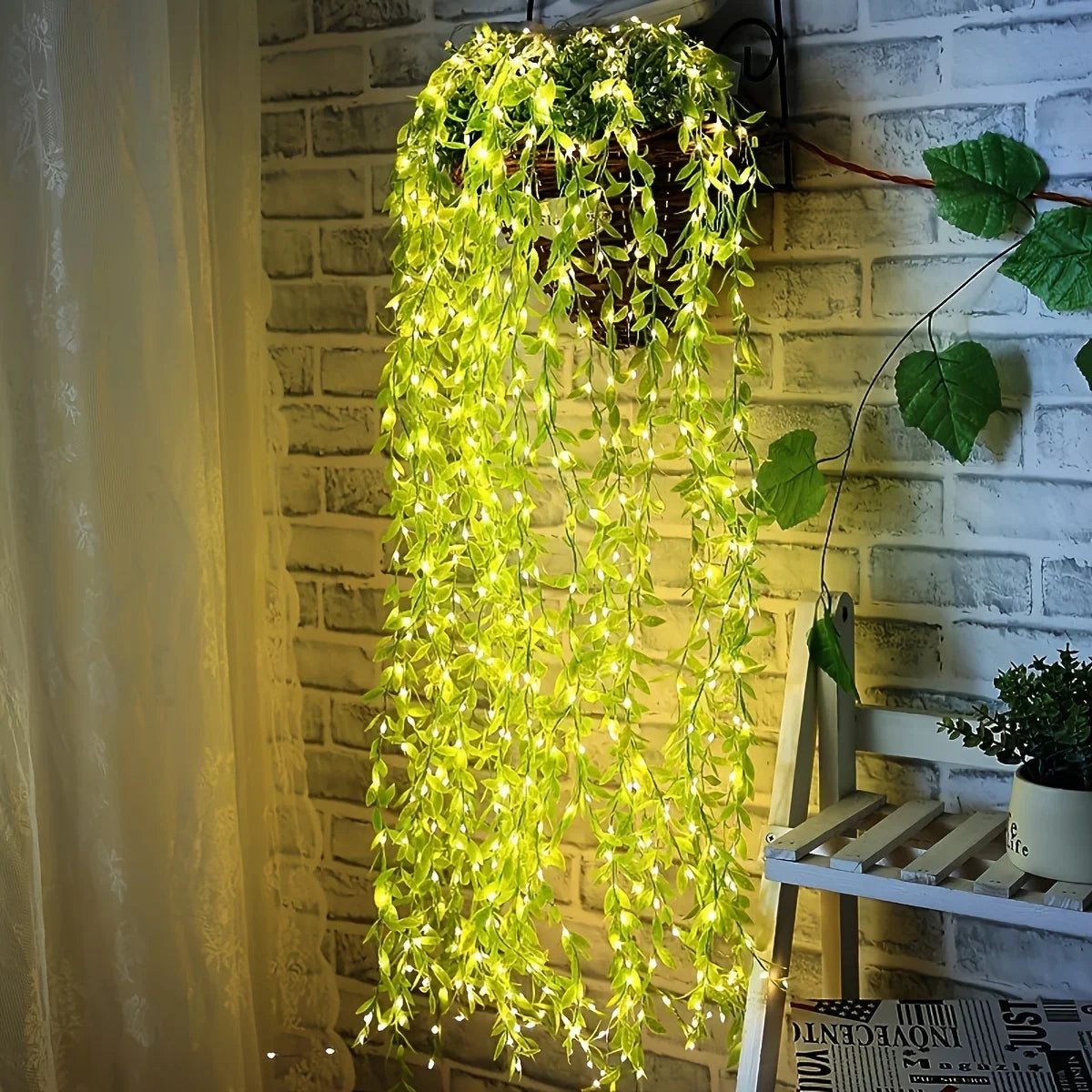 Guirnalda LED Hojas Sauce 2M Boho