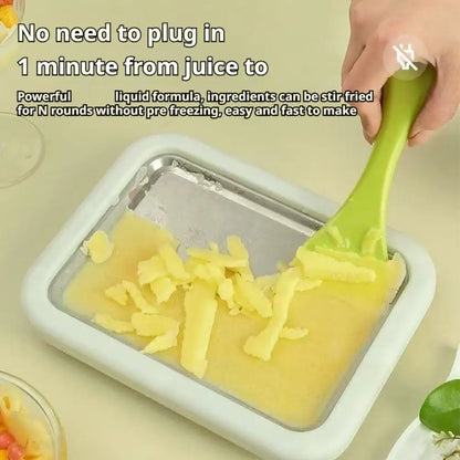 Máquina para Hacer Helados Enrollados con 2 Espátulas - Ice Cream Roll Maker