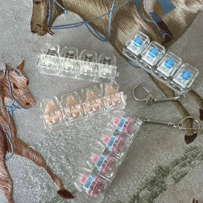 Llavero Fidget con 4 Teclas y Luz - Juguete Antiestres Relajante Adultos