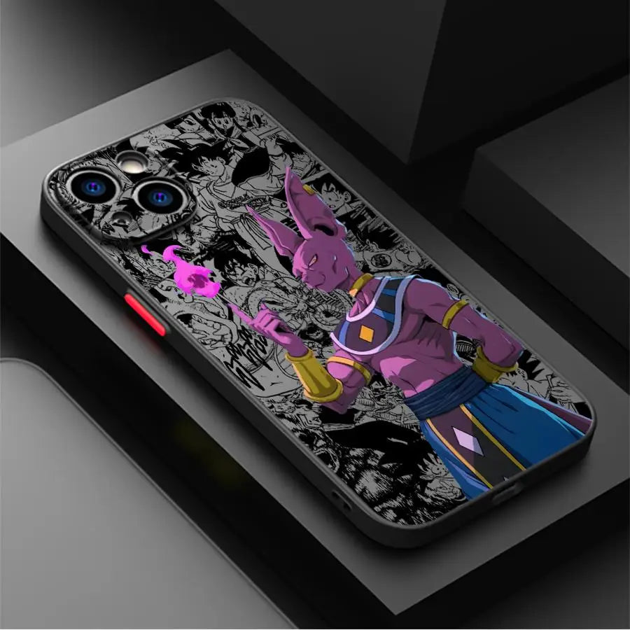 Funda iPhone Dragon Ball Beerus Majin Buu