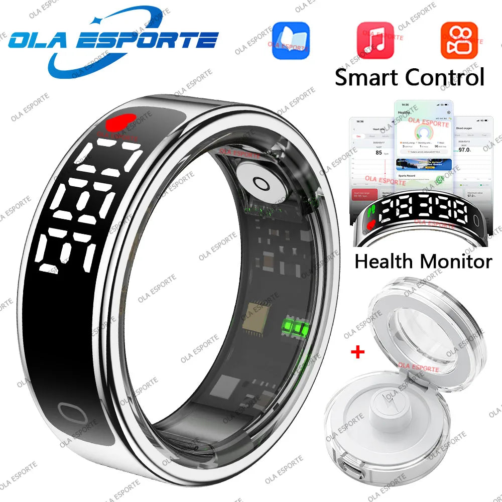 2026 Smart Ring - Touch Display Screen with Wireless Charging - zyntrixe
