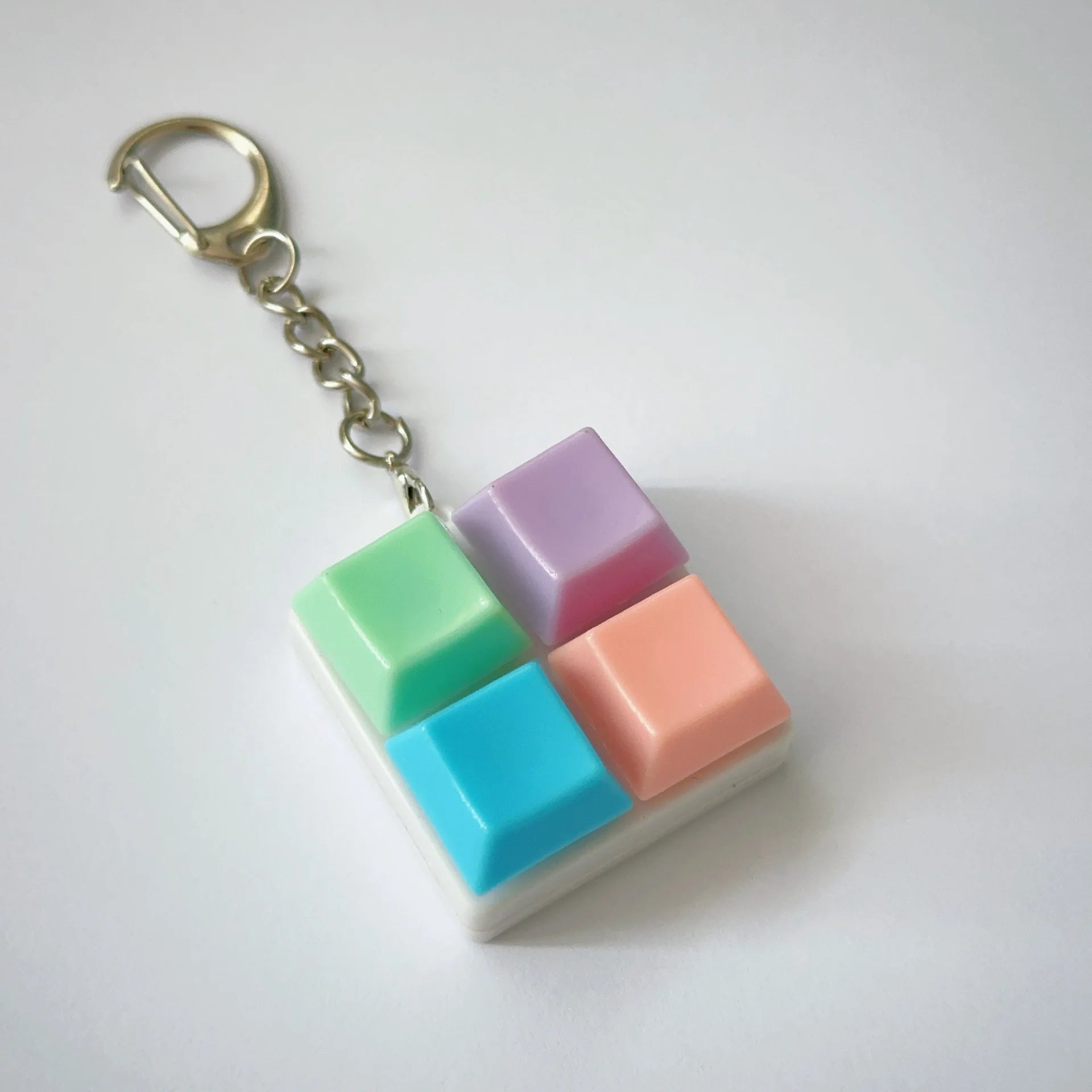 Fidget Button Keychain - Stress Relief Toy Key Ring for Anxiety & Focus - zyntrixe