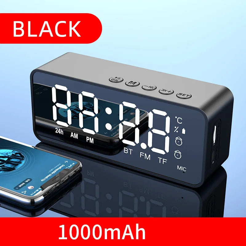 Bluetooth Speaker Alarm Clock with FM Radio - Portable Wireless Mini Speaker - zyntrixe
