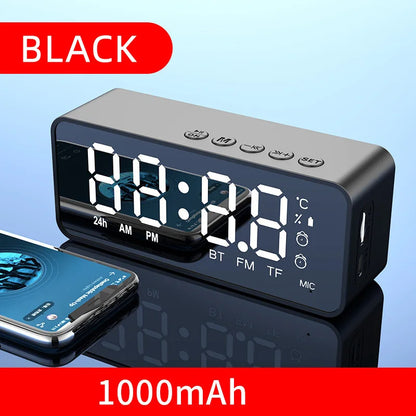 Bluetooth Speaker Alarm Clock with FM Radio - Portable Wireless Mini Speaker - zyntrixe