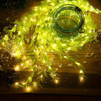 Guirnalda LED Hojas Sauce 2M Boho