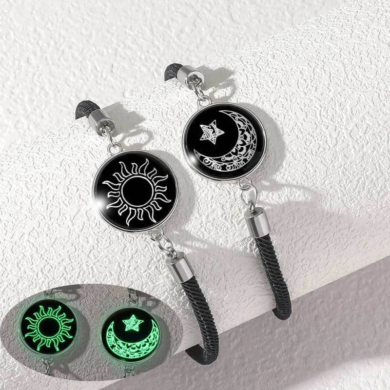 Luminous Sun & Moon Couple Bracelets - Matching His & Hers Jewelry Set - zyntrixe