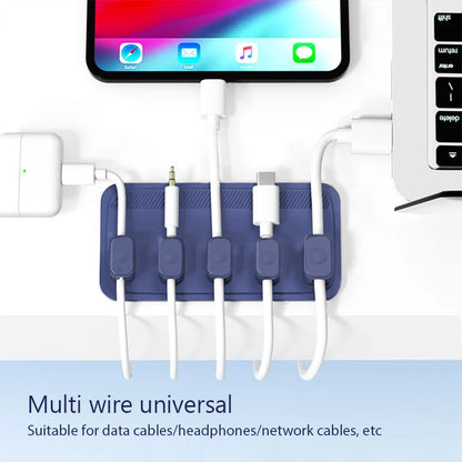 Organizador de Cables Magnético 6 en 1 - Soporte Adhesivo para Escritorio y Ratón - zyntrixe