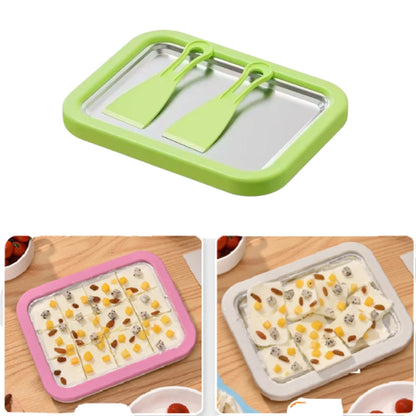 Máquina para Hacer Helados Enrollados con 2 Espátulas - Ice Cream Roll Maker