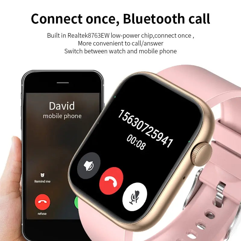 Smartwatch Mujer Bluetooth Llamadas Pantalla Táctil Impermeable