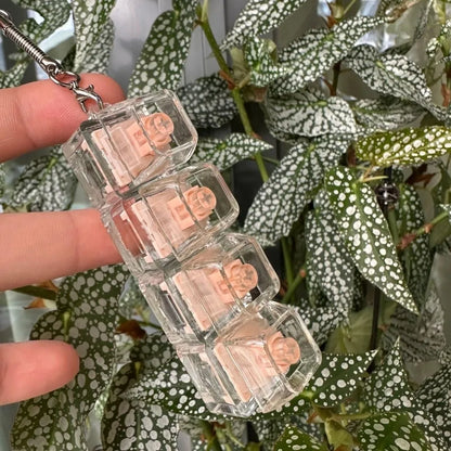 Llavero Fidget con 4 Teclas y Luz - Juguete Antiestres Relajante Adultos