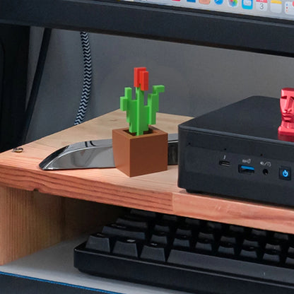 Rosa Pixel 3D Impresa - Decoración Dormitorio Plástico Duradero
