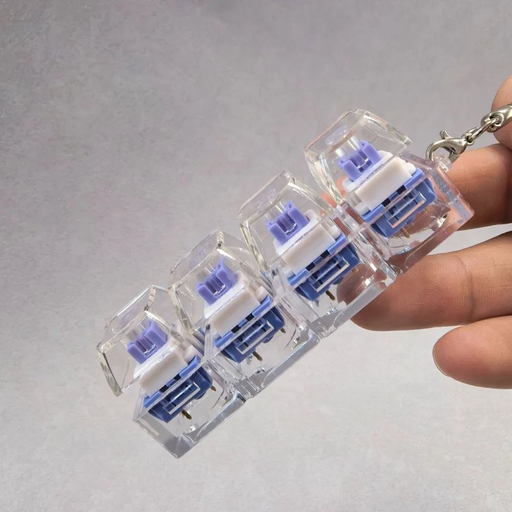 Llavero Fidget con 4 Teclas y Luz - Juguete Antiestres Relajante Adultos