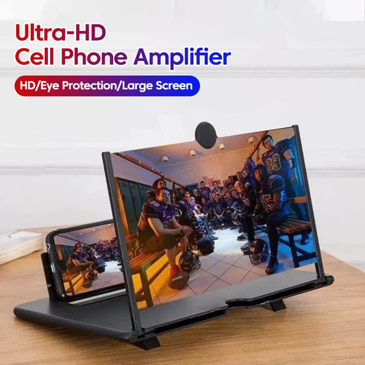 Amplificador Pantalla Móvil 12 Pulgadas - Lupa HD con Soporte Plegable
