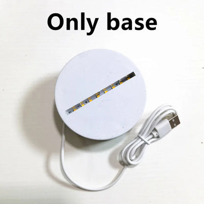 3D LED Acrylic Night Lamp - Romantic Love Design for Kids & Home Decor - zyntrixe