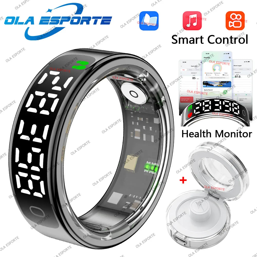 2026 Smart Ring - Touch Display Screen with Wireless Charging - zyntrixe
