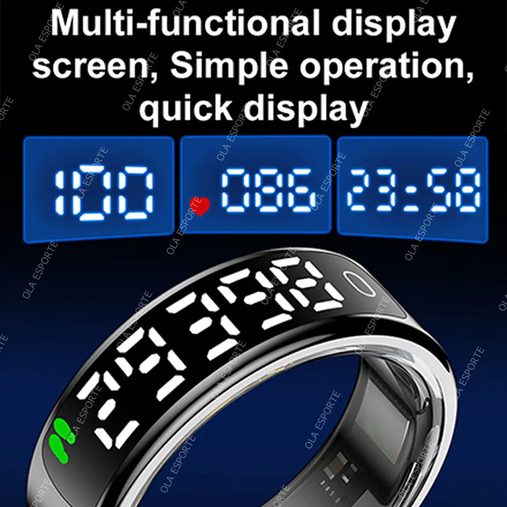 2026 Smart Ring - Touch Display Screen with Wireless Charging - zyntrixe