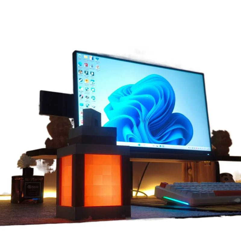 Lámpara LED Antorcha Gaming Minecraft - Luz Nocturna USB-C Multicolor Control Remoto