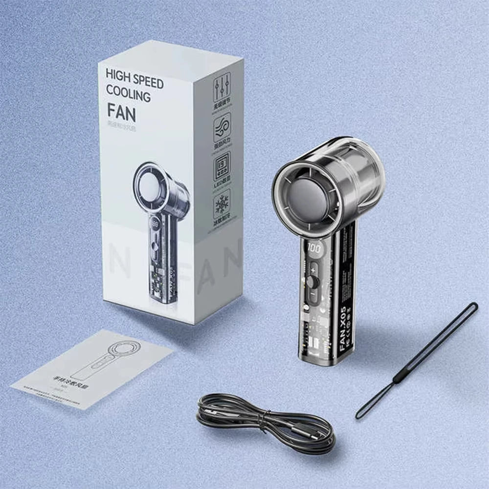 Mini Ventilador Portátil USB 3000mAh Recargable