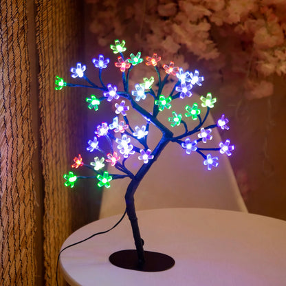 Lámpara Bonsai Cerezo LED 43cm USB