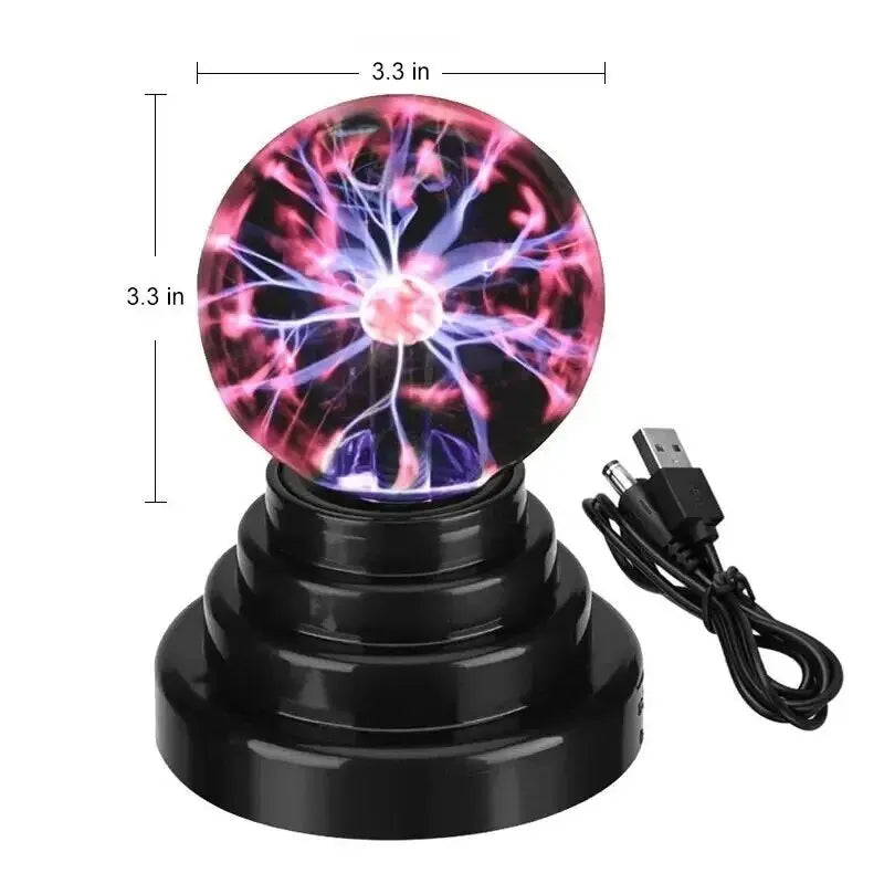 Bola de Plasma Mágica 3/4/5/6 Pulgadas - Lámpara LED Táctil Decorativa - zyntrixe