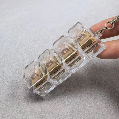 Llavero Fidget con 4 Teclas y Luz - Juguete Antiestres Relajante Adultos