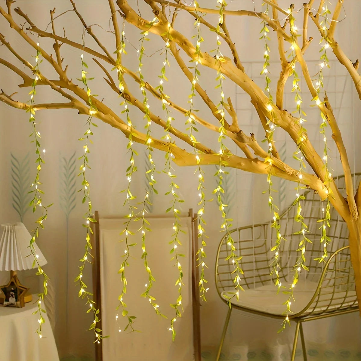 Guirnalda LED Hojas Sauce 2M Boho