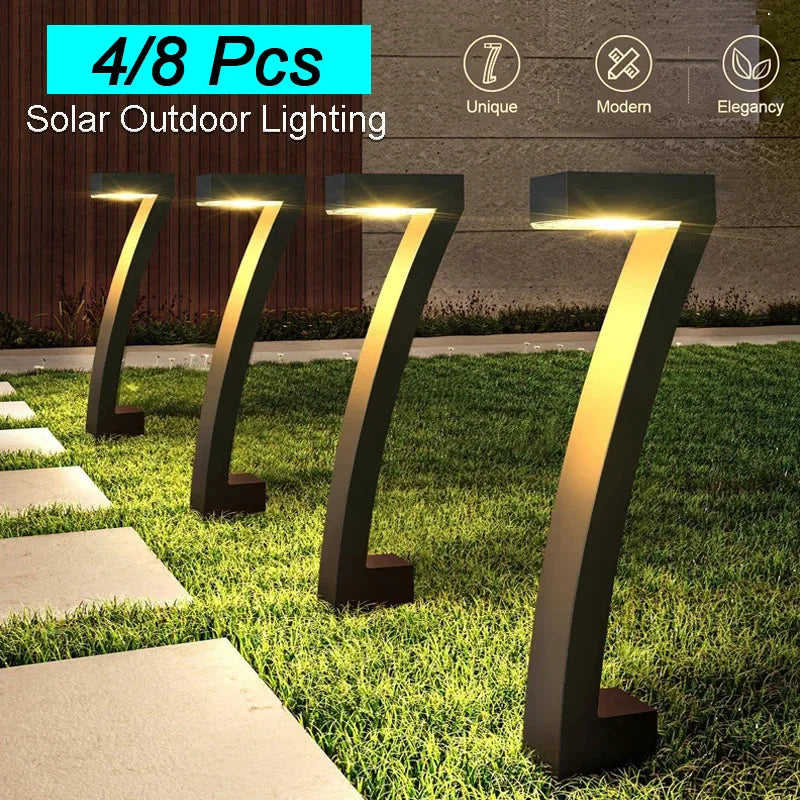 4/8 Pcs Solar LED Light Garden Lights Outdoor Lighting IP65 Waterproof Lawn Path Spotlight for Yard Driveway Walkway Patio Decor