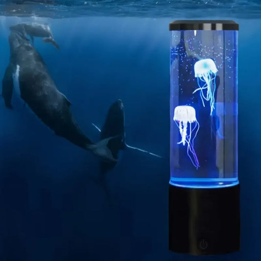 Jellyfish Lava Lamp - LED Ocean Mood Light with 7 Color Changing Modes