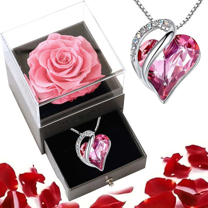 Collar Corazón Océano Rosa Eterna