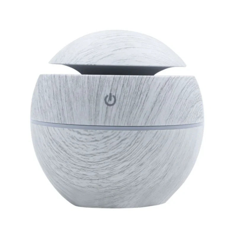Mini USB Humidifier & Essential Oil Diffuser - Woodgrain Design for Home & Office - zyntrixe