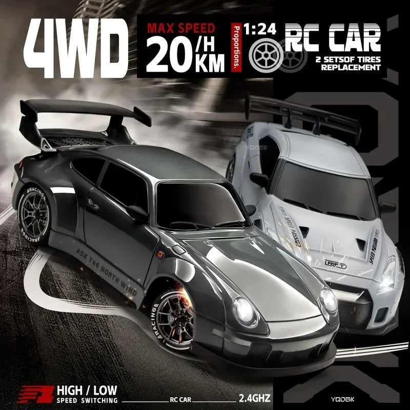 Coche RC Drift 4WD 1:24 con Luces LED - Edición Limitada