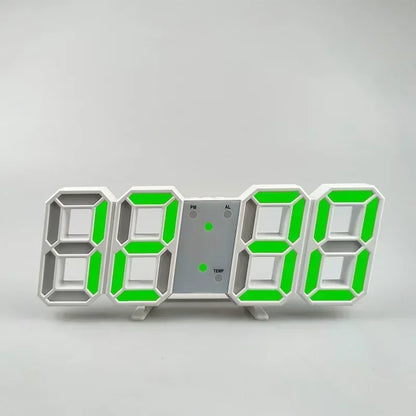 Reloj Despertador Digital LED 3D - Alarma Pared Temperatura Fecha Hogar Oficina
