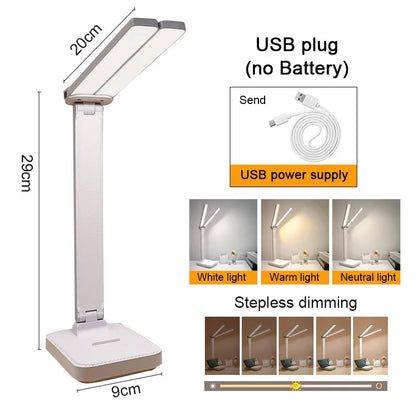 Lámpara Escritorio LED Regulable USB Recargable